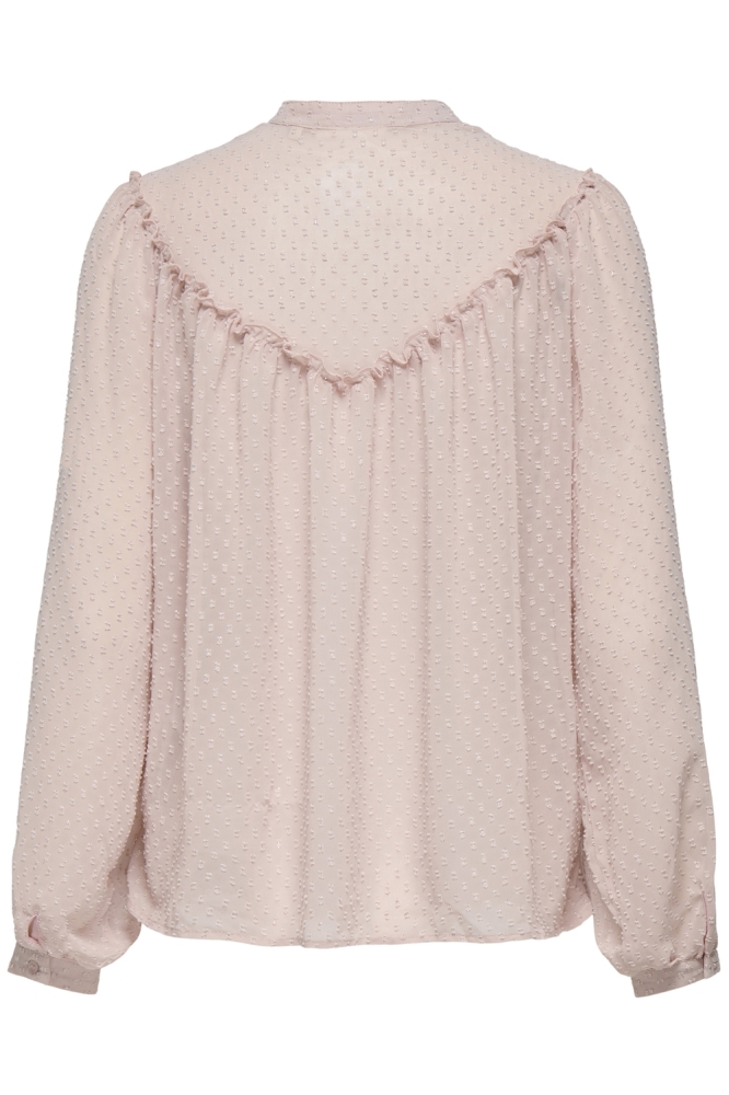 ONLCHADIA LIFE LS DOBBY TOP CC WVN 15339739 ROSE SMOKE/SILVER LUR